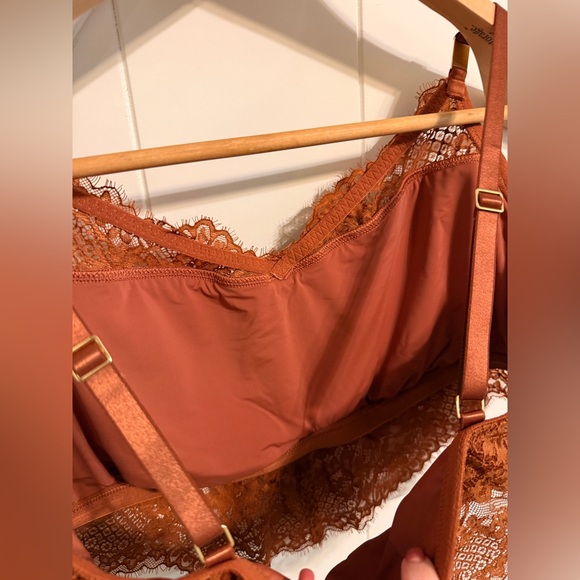 aerie Rust Lace Bralette Womens XL with Adjustable Straps - Picture 6 of 8